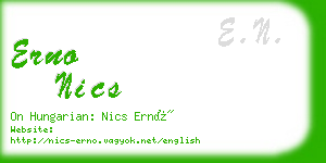 erno nics business card